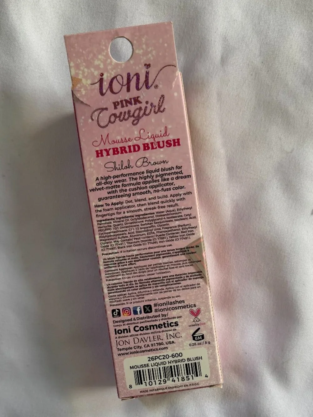ioni Hybrid Blush Mousse Liquid Set: Gracie Coral, Shiloh Brown, Callie Pink
